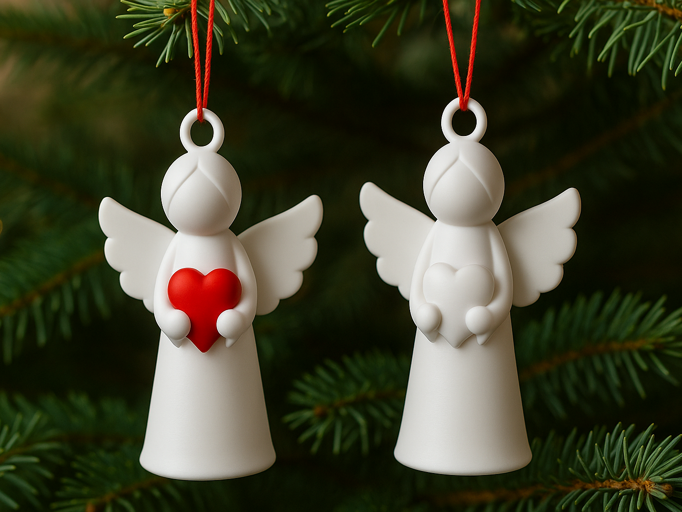 Angel with Heart Ornament